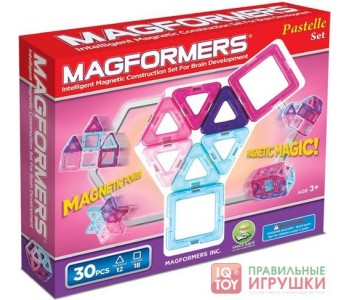 Магнитный конструктор MAGFORMERS 30 пастель (63097)