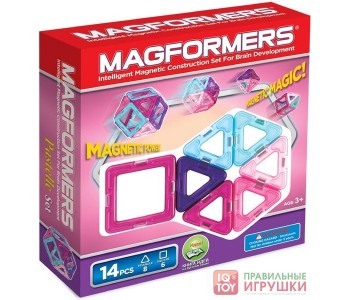 Магнитный конструктор MAGFORMERS 14 пастель (63096)